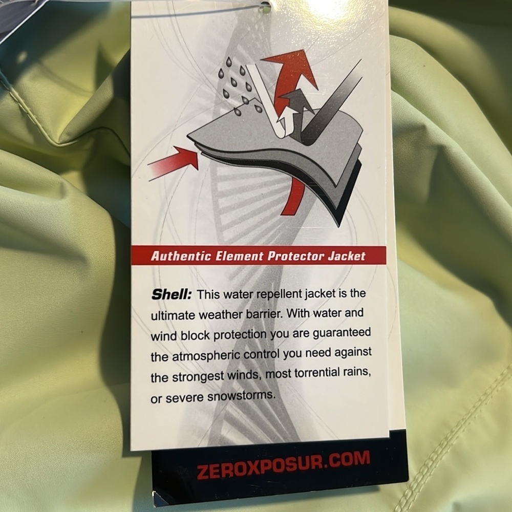 NWT ZeroXposur Women’s Water Repellent Jacket Mojito Style # 621904 - Picture 7 of 8
